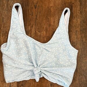 Sky Blue Women's Knotted Tank Top